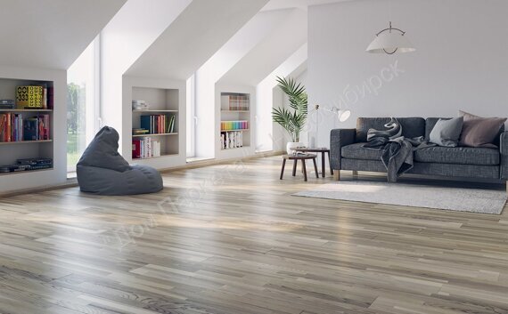 Паркетная доска PolarWood ЯСЕНЬ LIVING WHITE MATT 3S