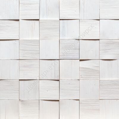 Деревянная мозаика, 3Д плитка ESTA WHITE
